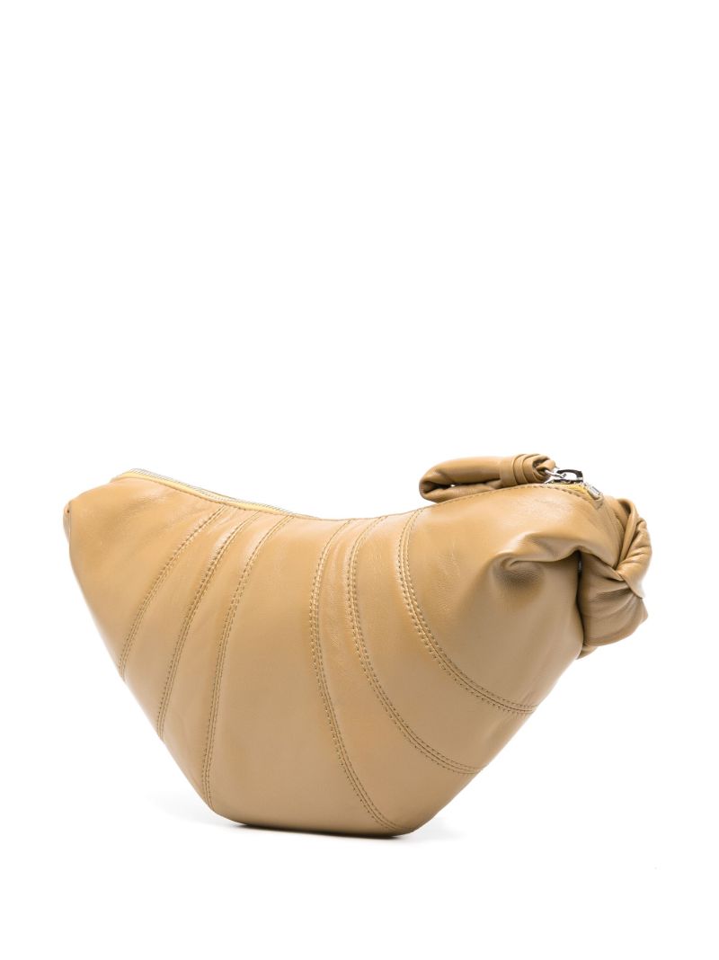 Brown Small Croissant Leather Bag