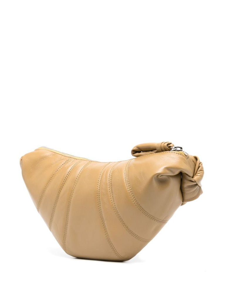 Brown Small Croissant Leather Bag