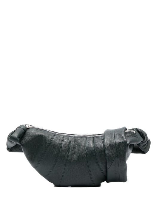 Green Croissant Small Leather Shoulder Bag