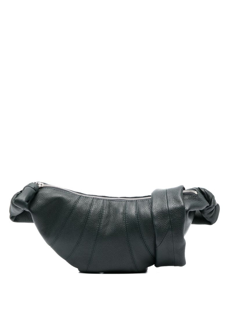 Green Croissant Small Leather Shoulder Bag