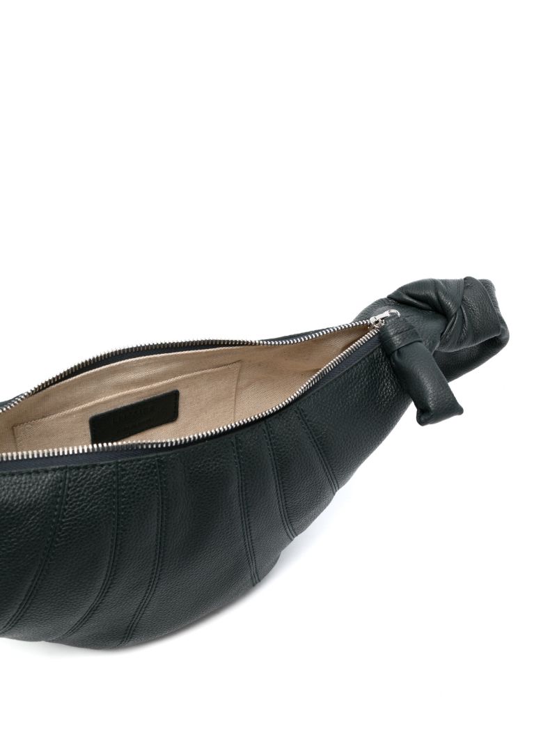 Green Croissant Small Leather Shoulder Bag
