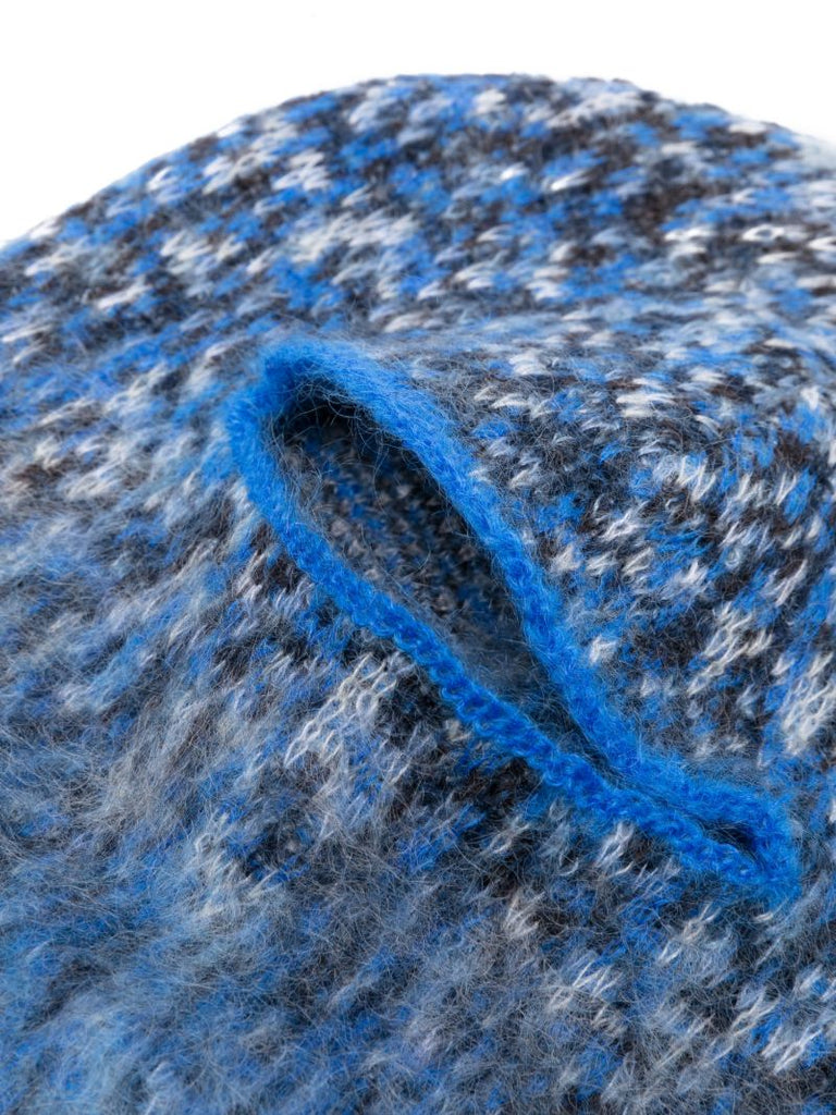 Blue Mohair-blend Balaclava
