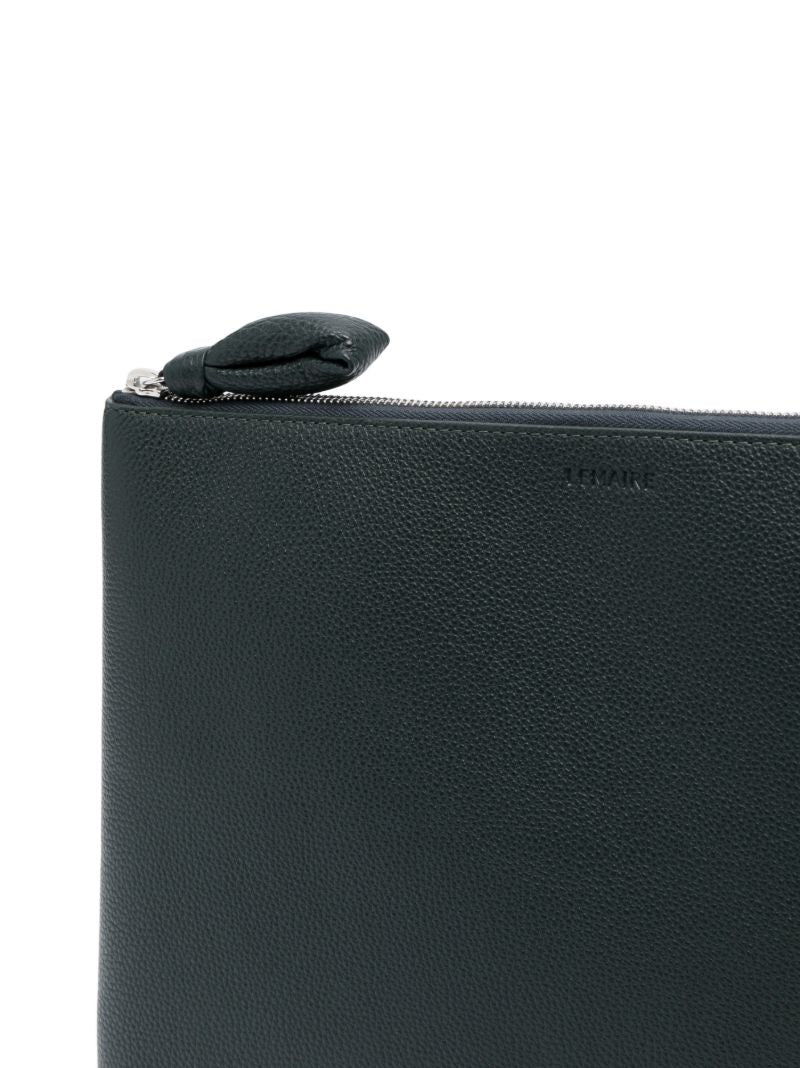 Green Leather Clutch Bag