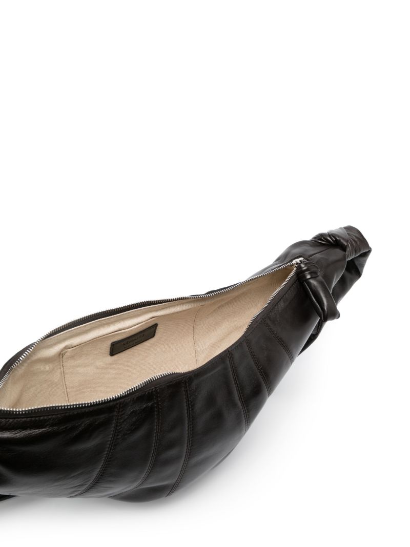 Brown Small Croissant Leather Bag