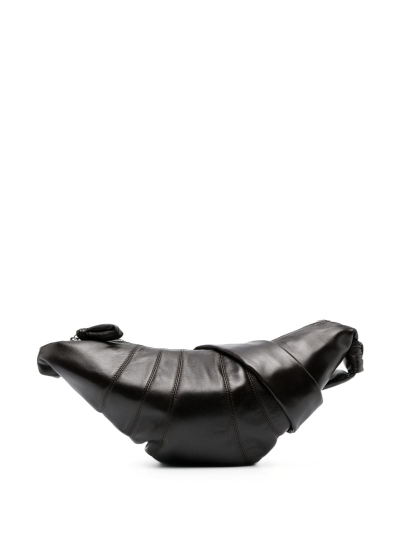 Brown Small Croissant Leather Bag