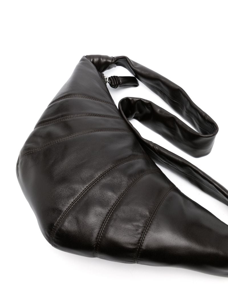 Brown Small Croissant Leather Bag
