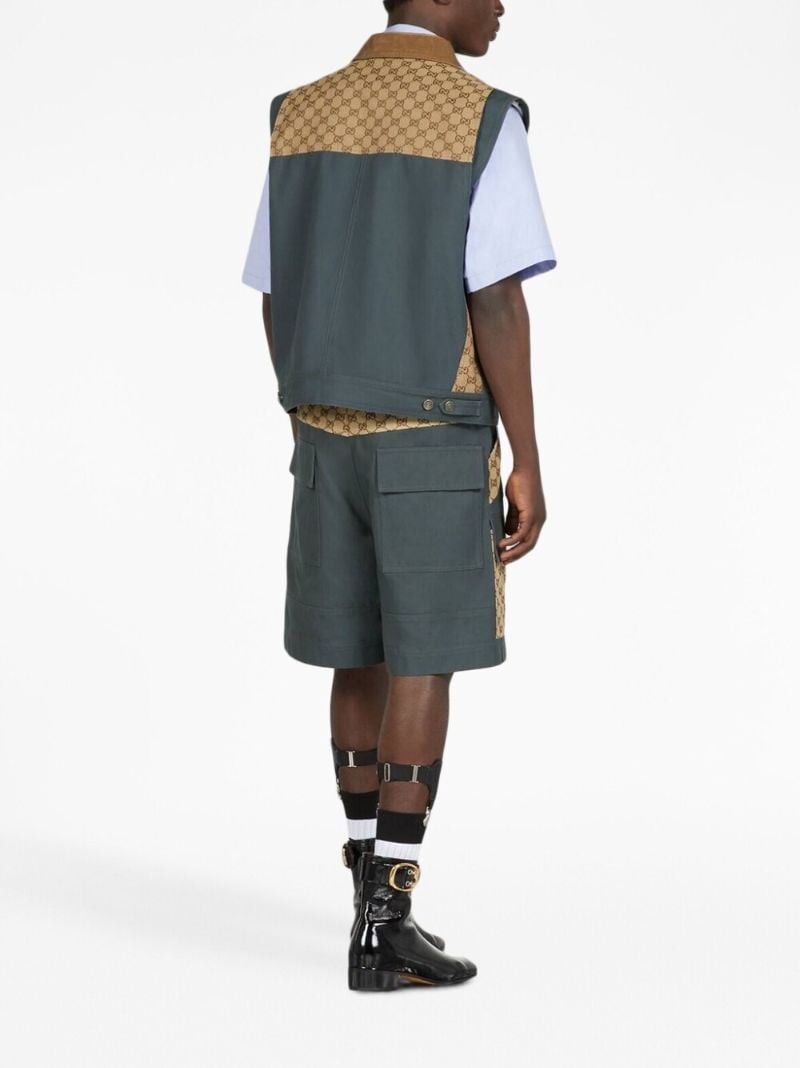 Grey Gg Canvas Bermuda Shorts