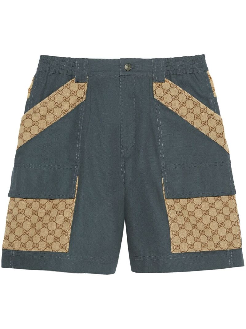 Grey Gg Canvas Bermuda Shorts