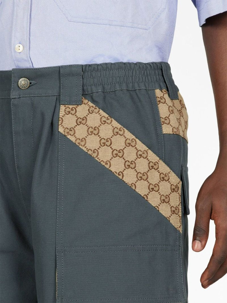 Grey Gg Canvas Bermuda Shorts