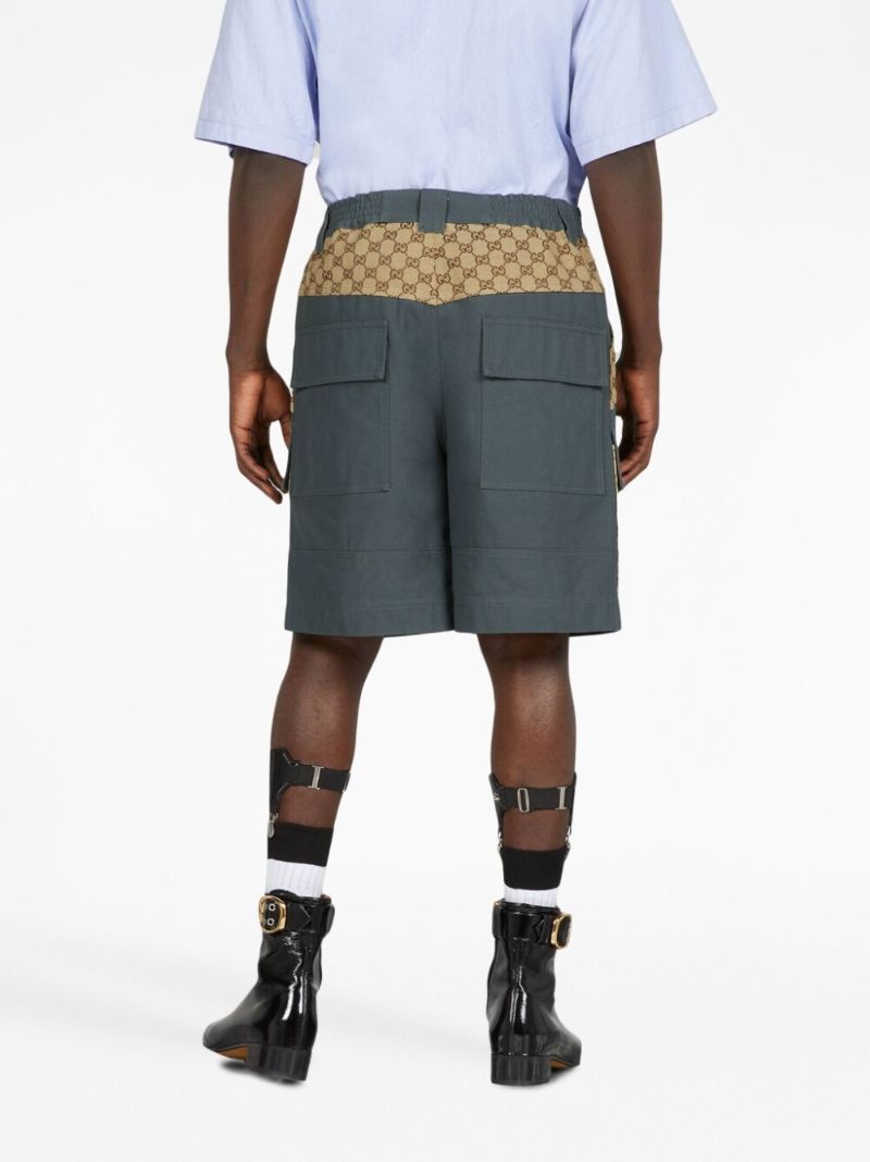 Grey Gg Canvas Bermuda Shorts