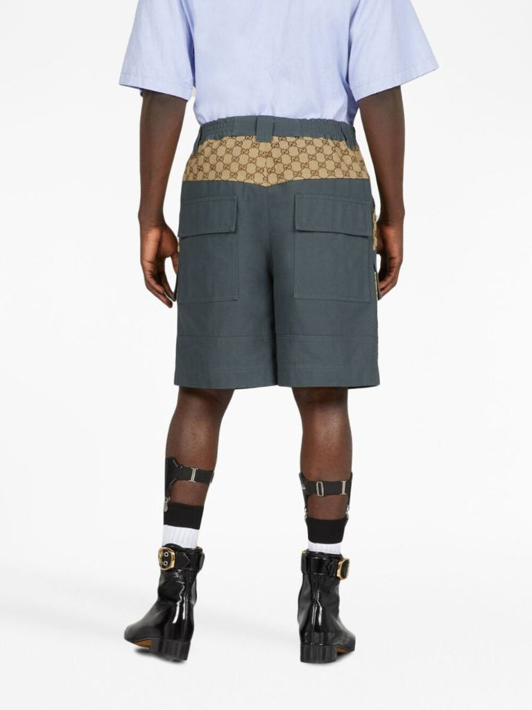 Grey Gg Canvas Bermuda Shorts