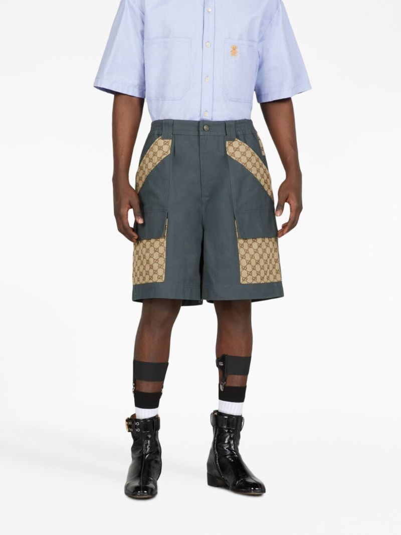 Grey Gg Canvas Bermuda Shorts