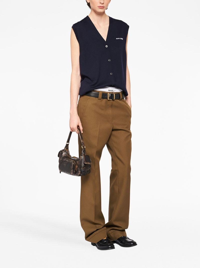 Brown Pocket Leather Shoulder Bag