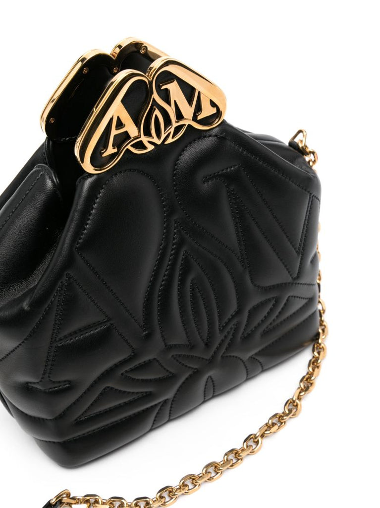 Black the Seal Box Leather Cross Body Bag