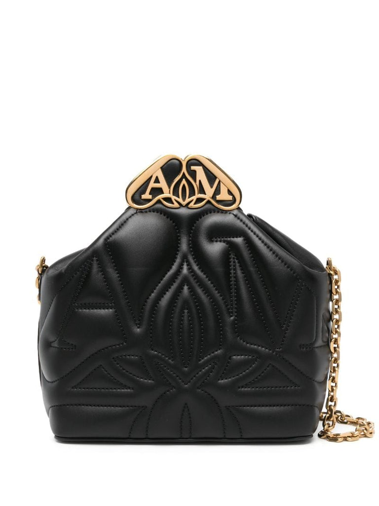 Black the Seal Box Leather Cross Body Bag