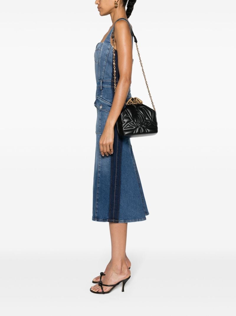 Black the Seal Box Leather Cross Body Bag