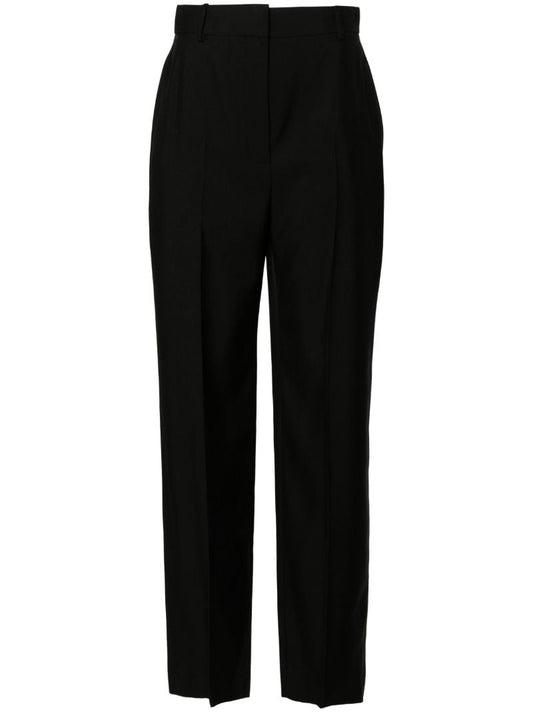 Black High-waisted Wool Trousers