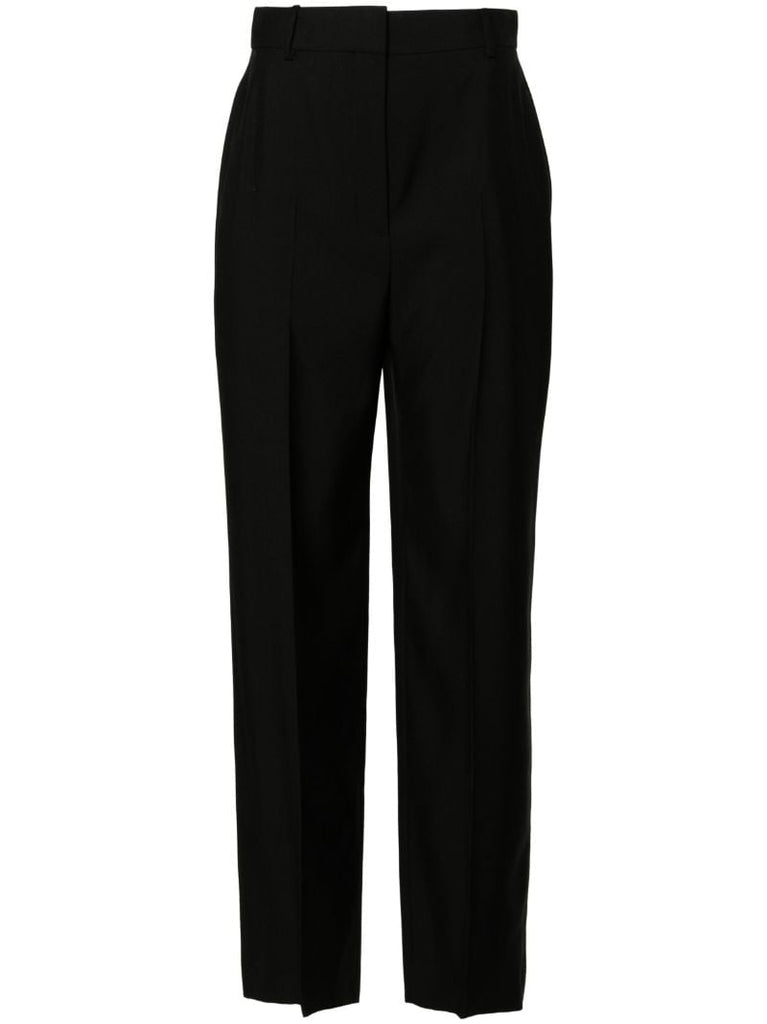 Black High-waisted Wool Trousers
