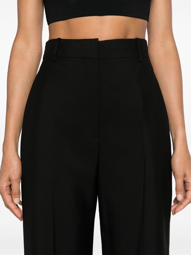 Black High-waisted Wool Trousers