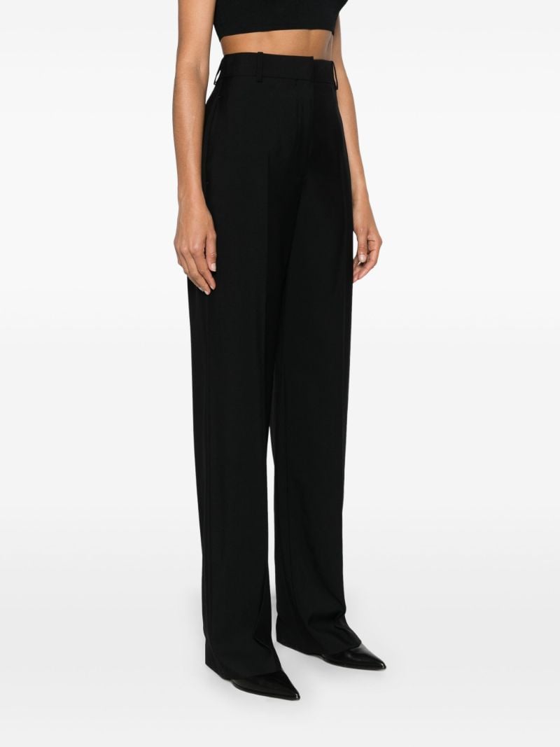 Black High-waisted Wool Trousers
