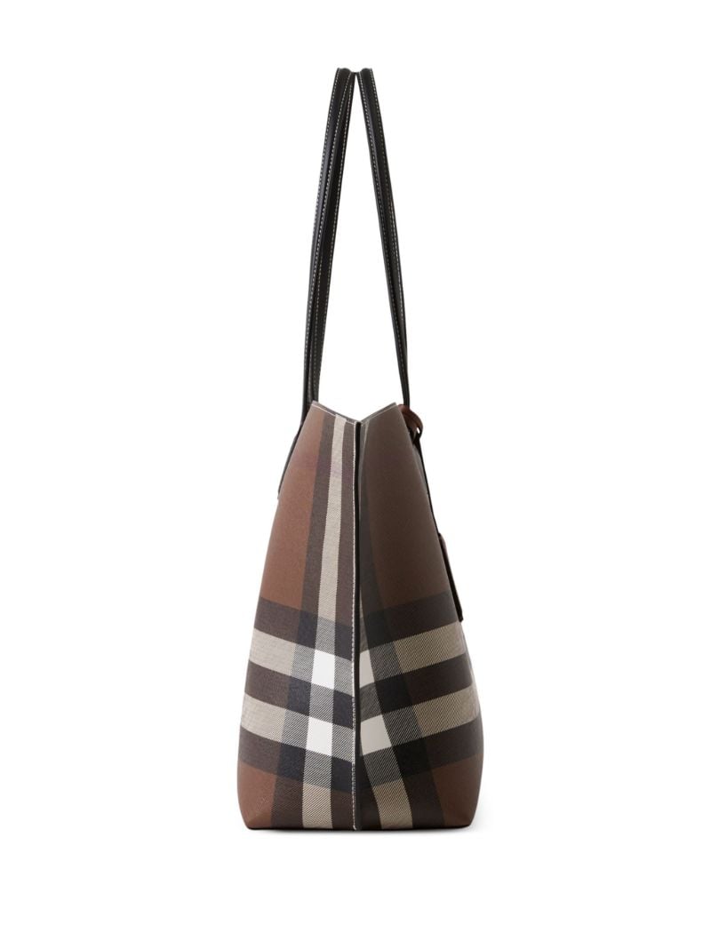 Brown Check Medium Tote Bag