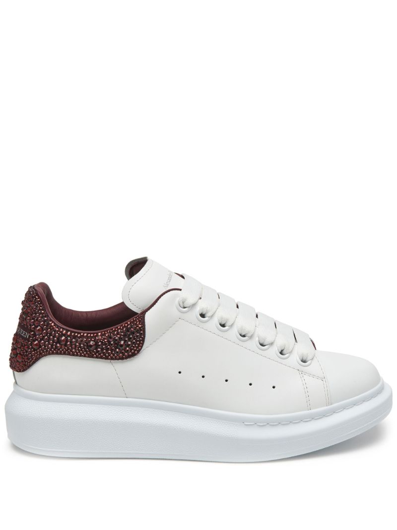 White and Red Oversized Sneakers