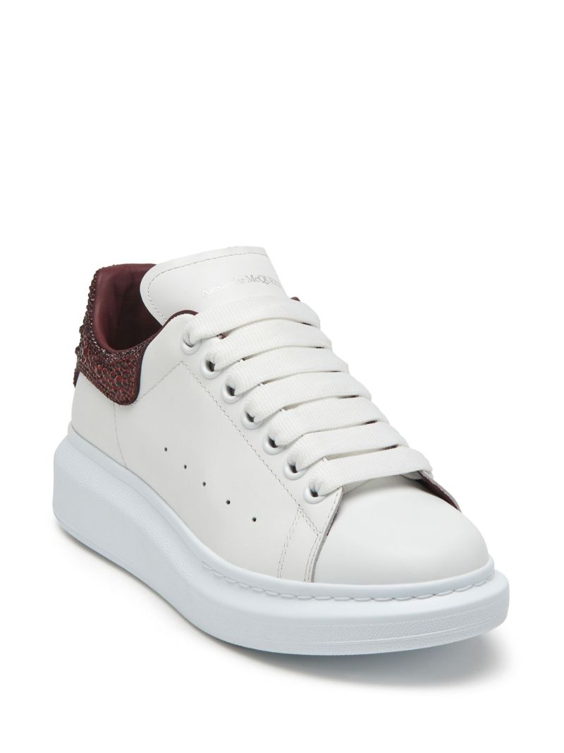 White and Red Oversized Sneakers