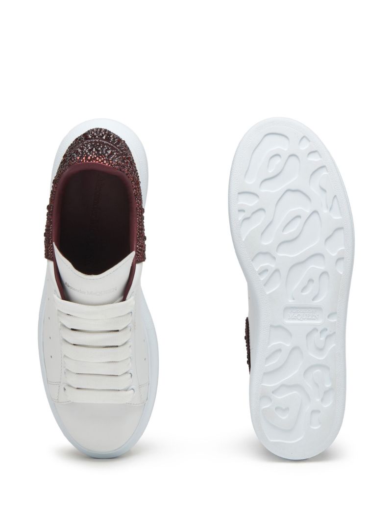White and Red Oversized Sneakers