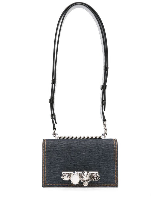 Blue the Biker Mini Jewelled Satchel Bag