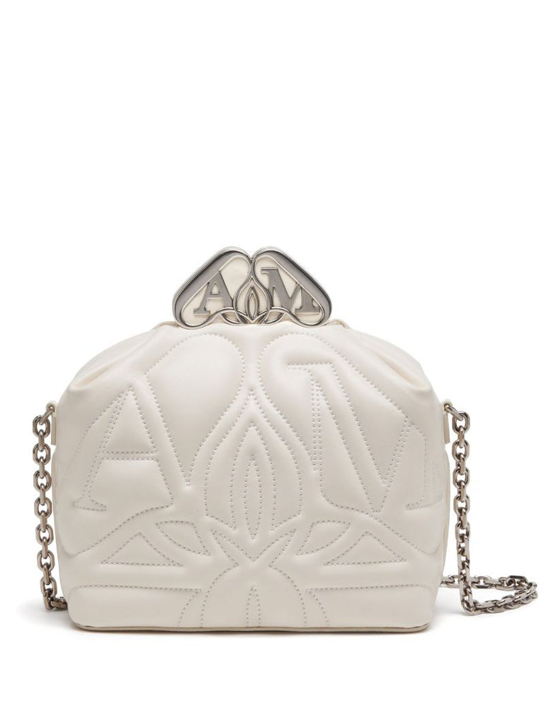 White the Seal Box Leather Cross Body Bag