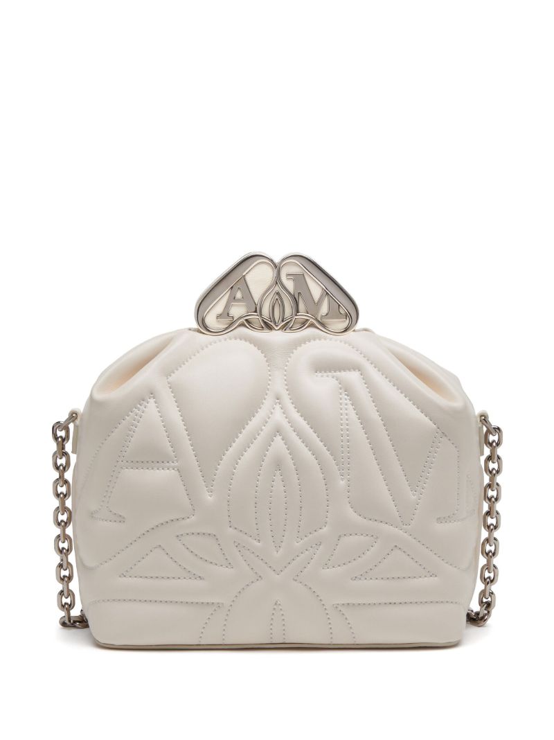 White the Seal Box Leather Cross Body Bag