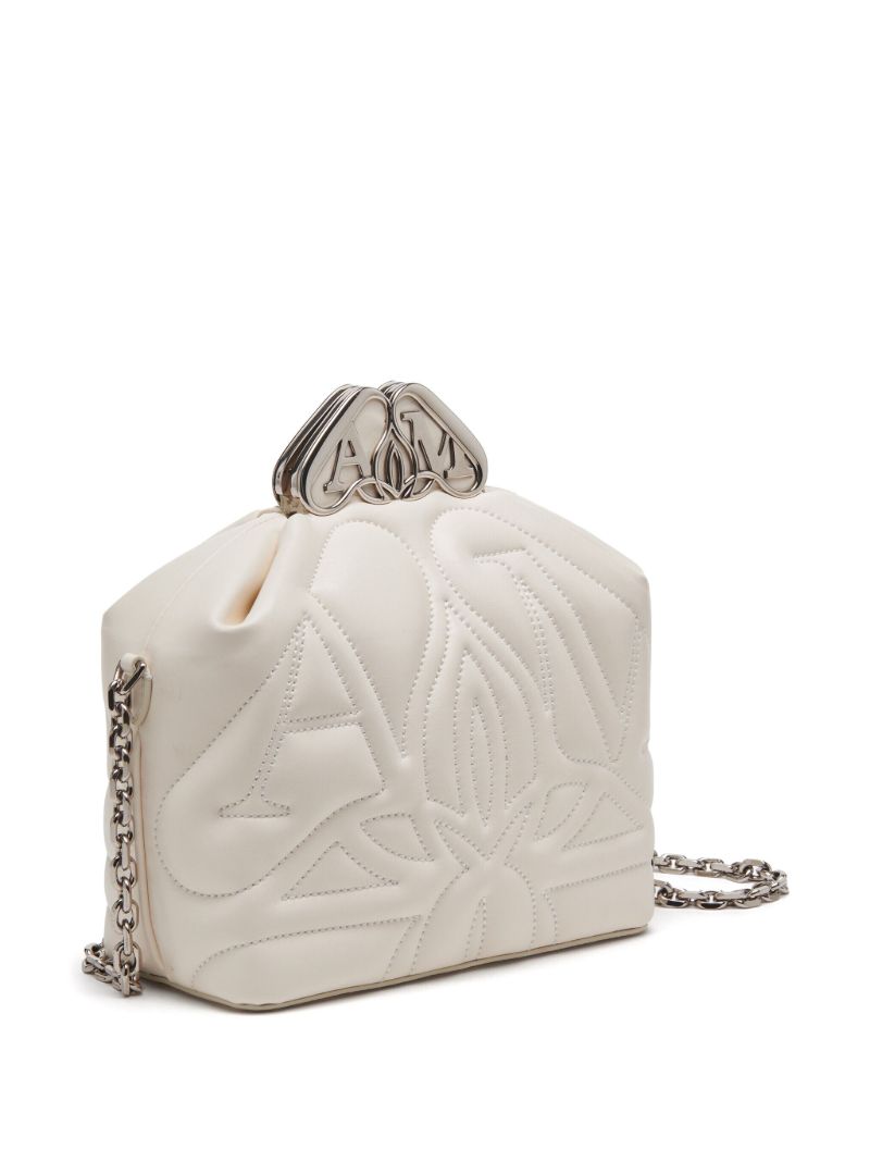 White the Seal Box Leather Cross Body Bag