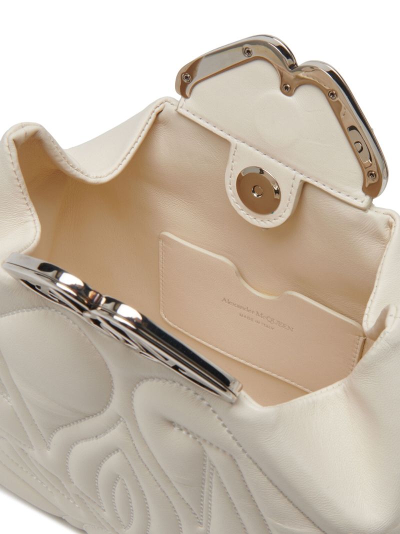 White the Seal Box Leather Cross Body Bag