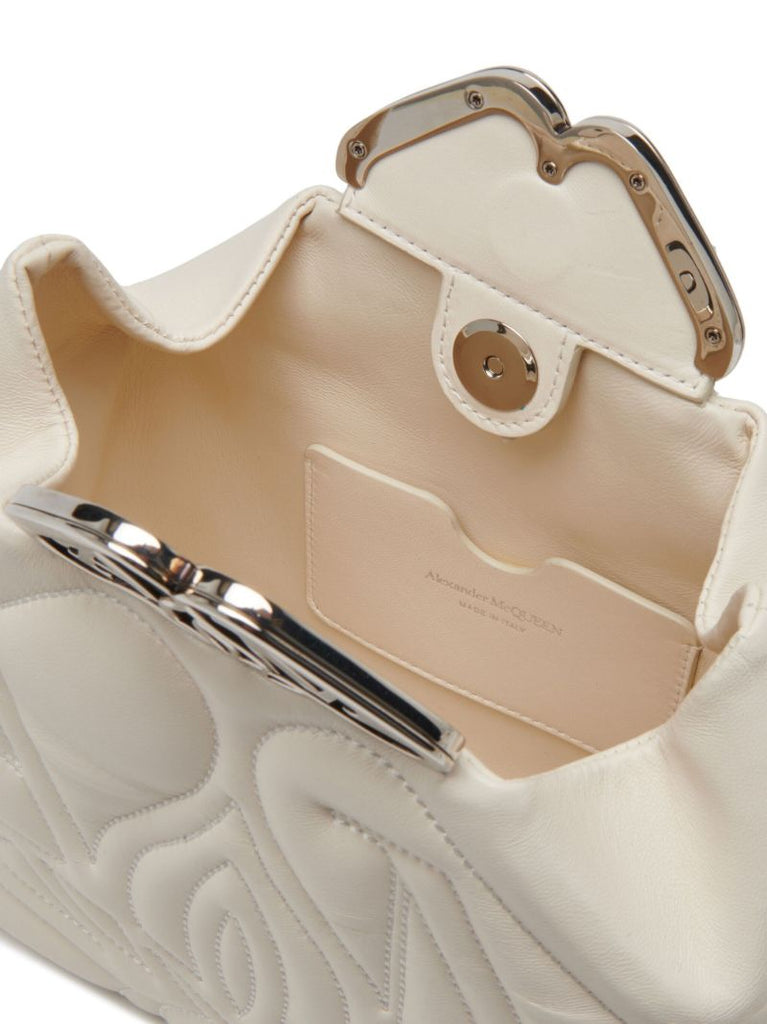 White the Seal Box Leather Cross Body Bag