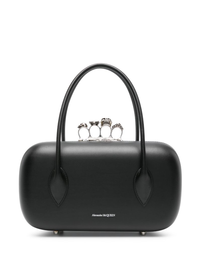 Black the Reverse Leather Clutch