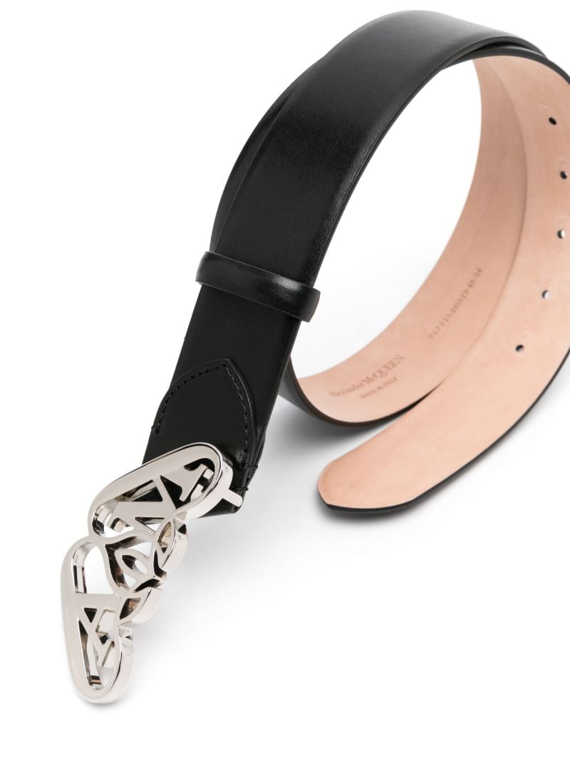 Black Seal Logo Leather Belt