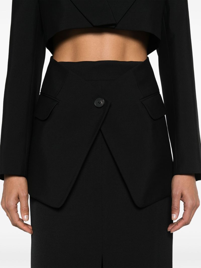 Black Cut-out Wool Blazer