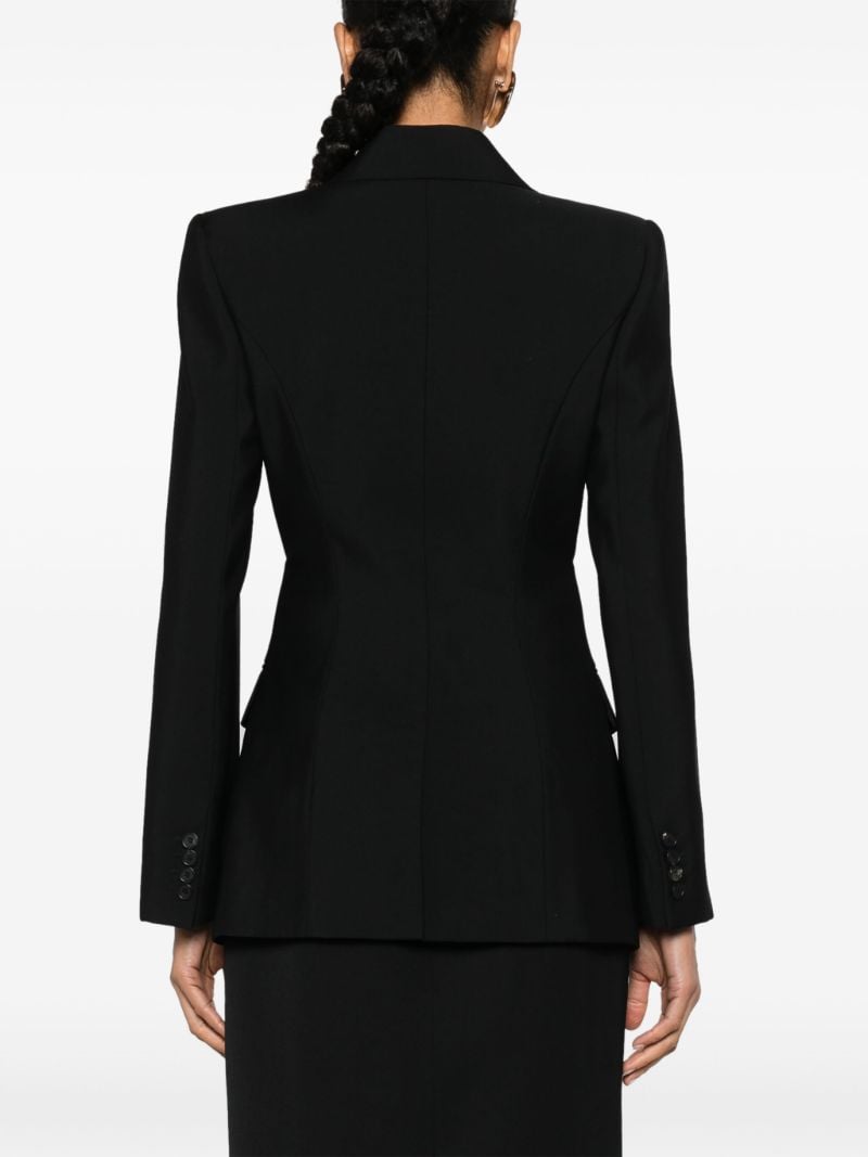 Black Cut-out Wool Blazer