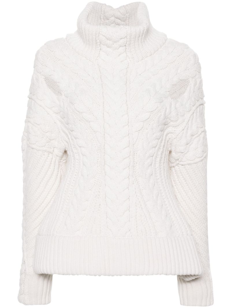White Cut-out Sweater