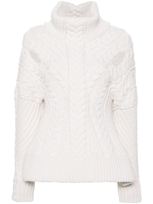 White Cut-out Sweater