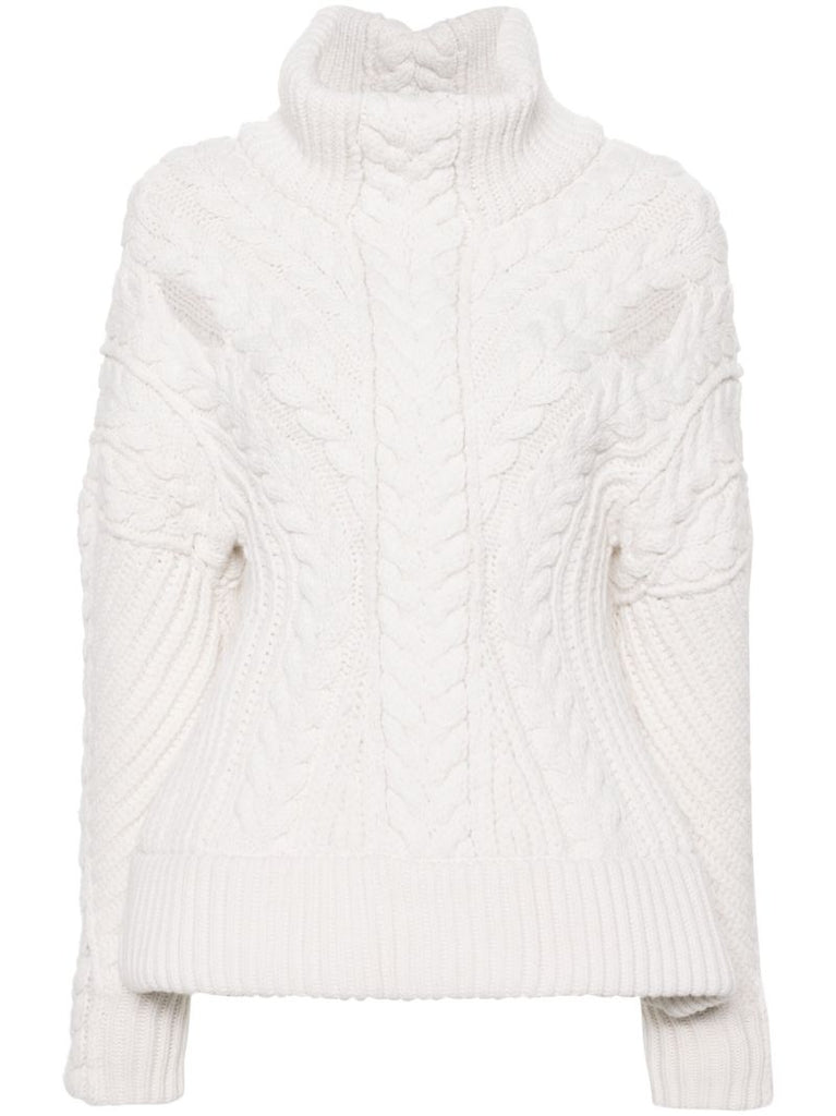 White Cut-out Sweater