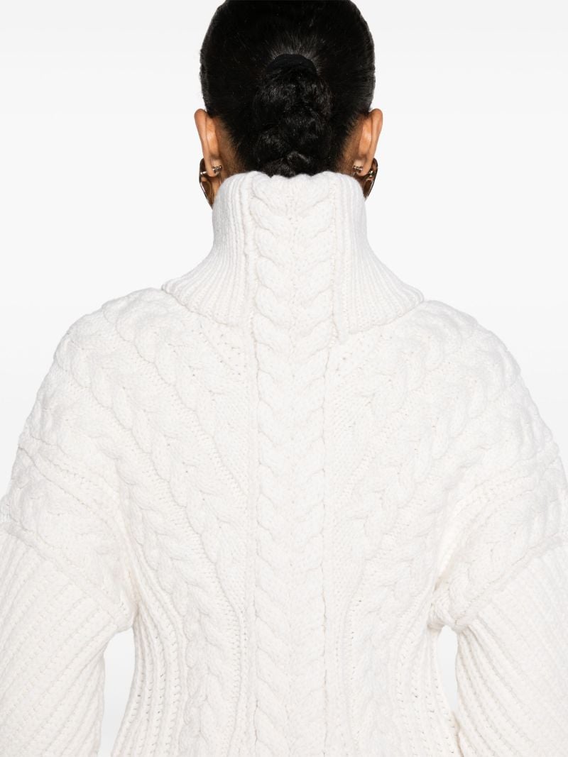 White Cut-out Sweater