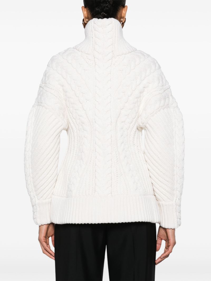 White Cut-out Sweater