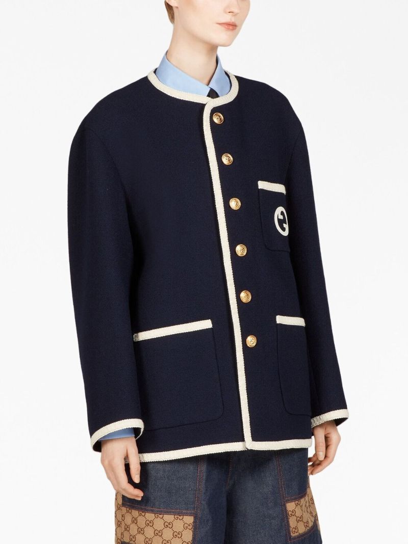 Blue Equation-appliquÃ_x0083_Â© Tweed Jacket
