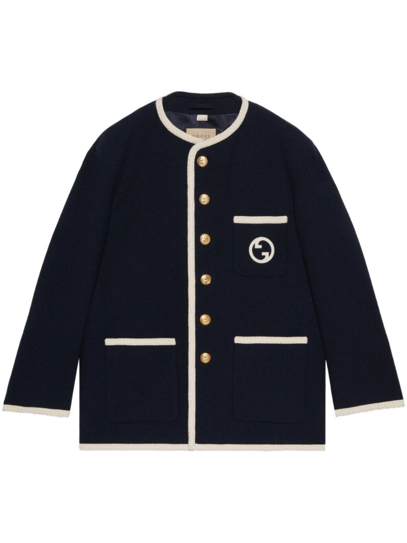 Blue Equation-appliquÃ_x0083_Â© Tweed Jacket