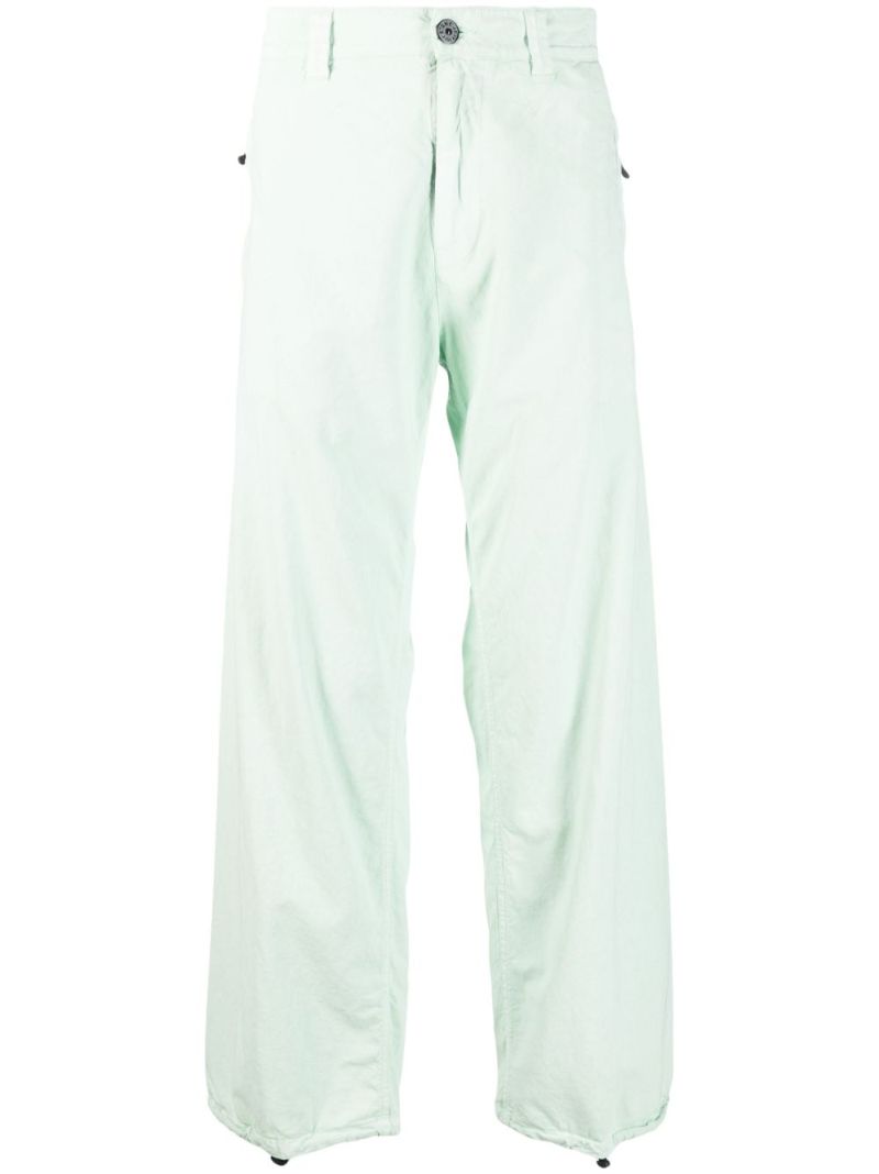 Green Straight-leg Cotton Trousers