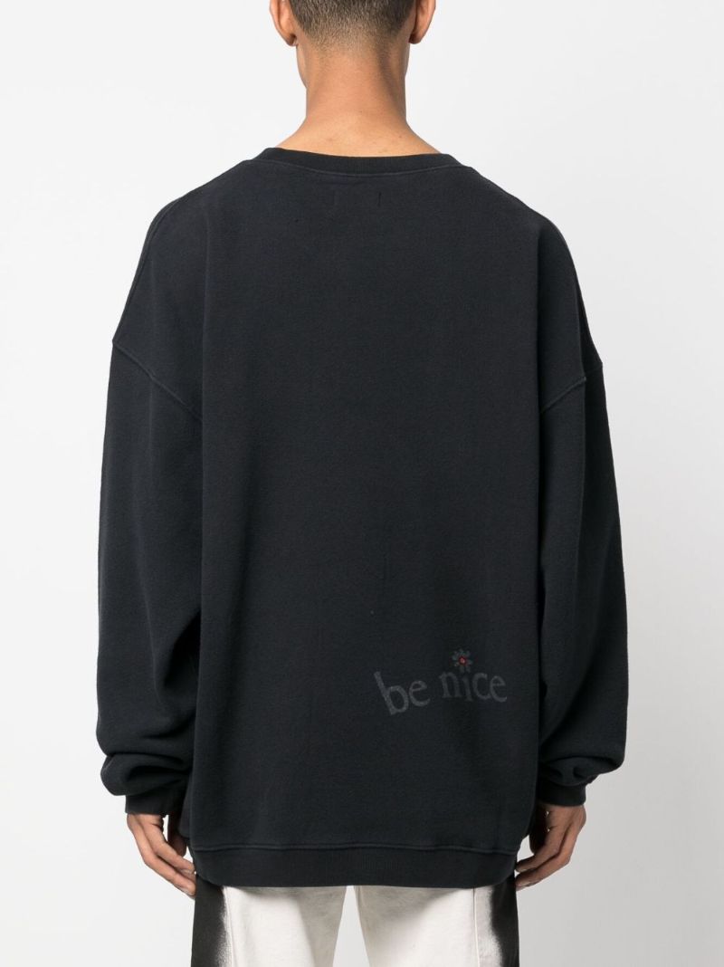 Black Venice Cotton Sweatshirt