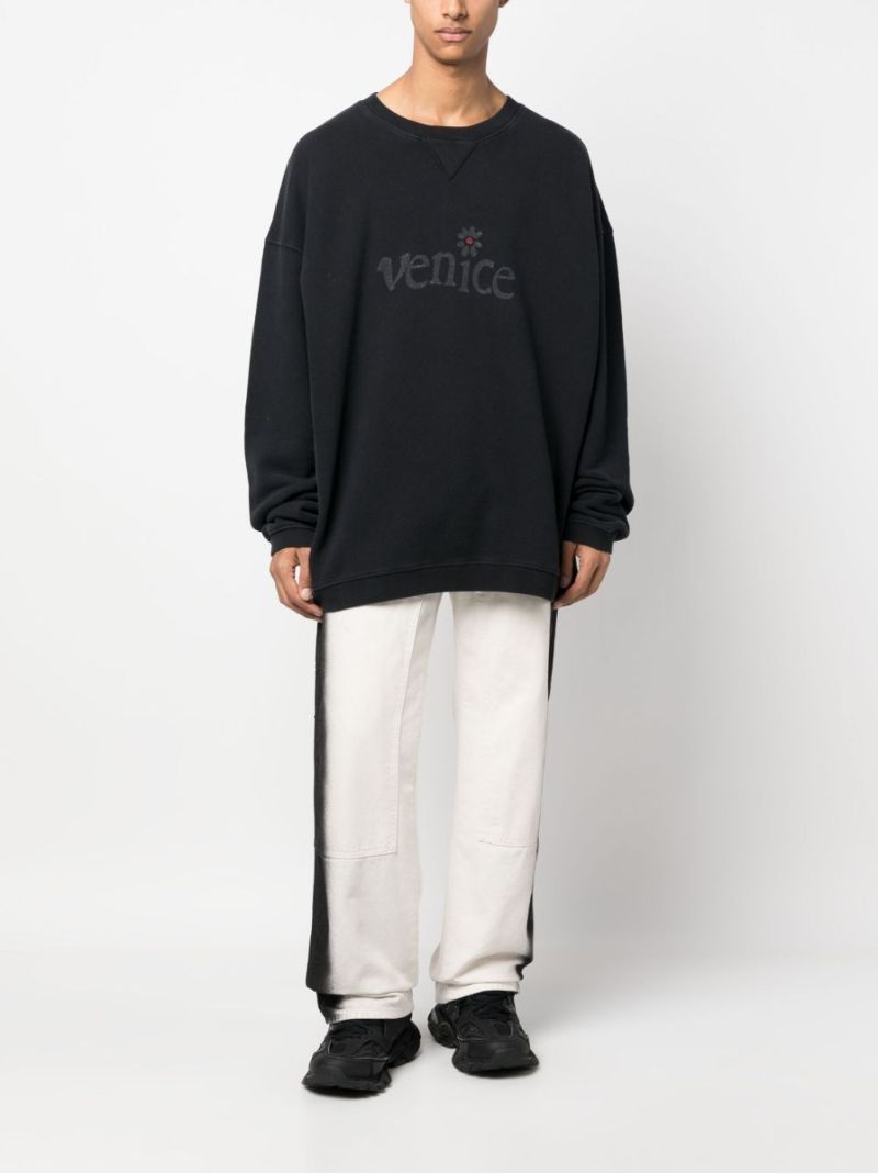 Black Venice Cotton Sweatshirt
