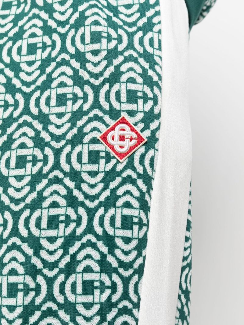 Green Monogram Track Pants