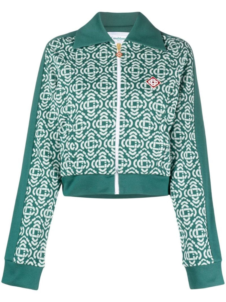 Green Monogram Knitted Track Jacket